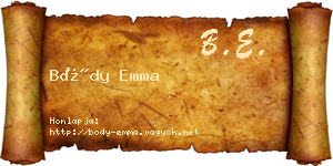 Bódy Emma névjegykártya